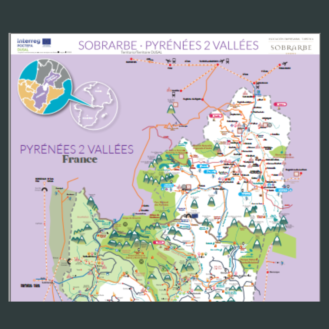 Mapa de Sobrarbe AETS Ordesa Sobrarbe Pirineo ARagonés Pirineos